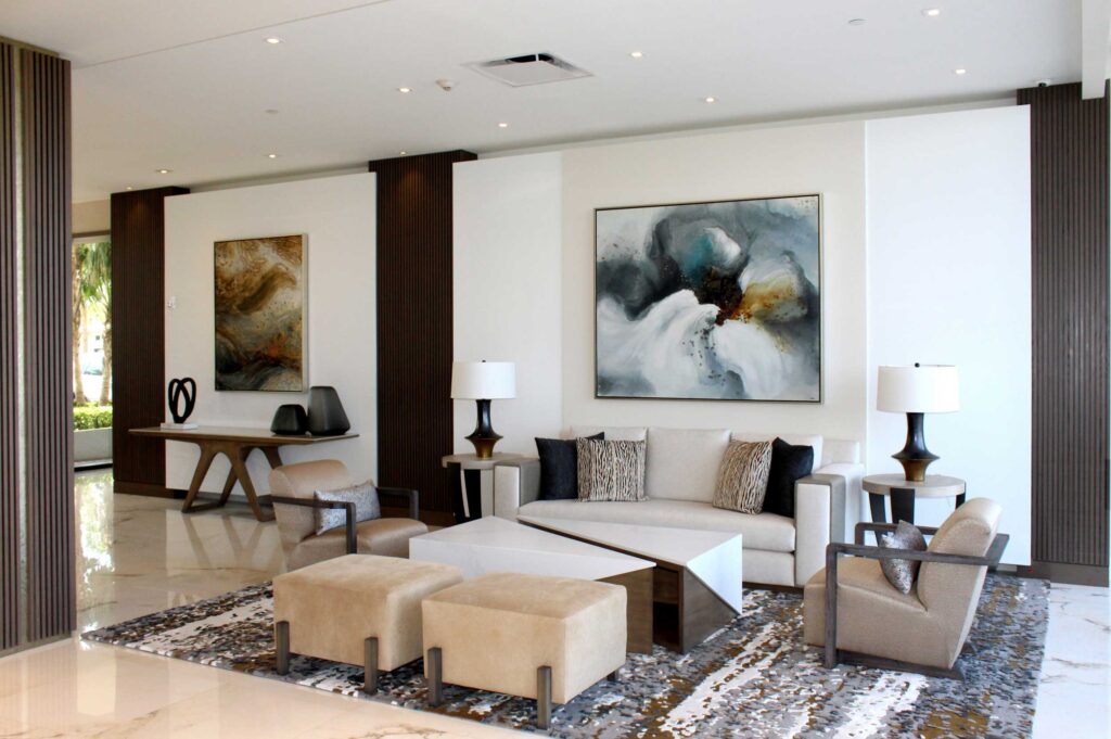 Lobby Seating and Artwork